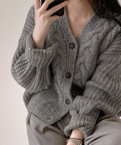 Doula Doula（ドゥーラドゥーラ） カーディガン ケーブルニット