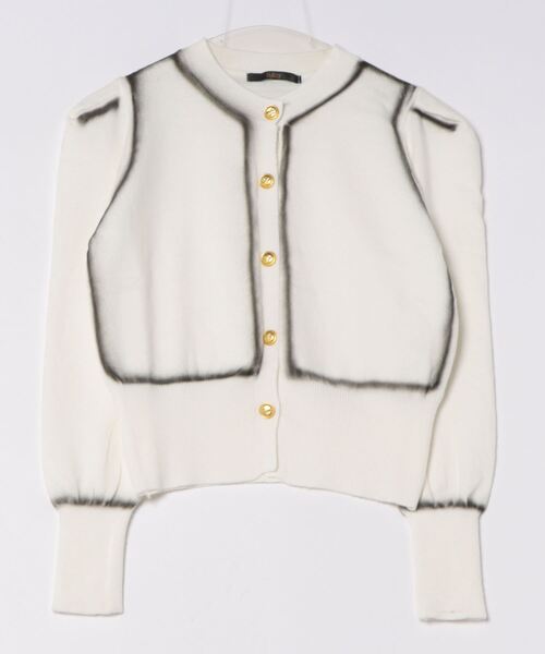 ストライプデザイン カーディガン風ジャケット ボタン付き千鳥格子柄ジャケットライクカーディガン 女性 レディース