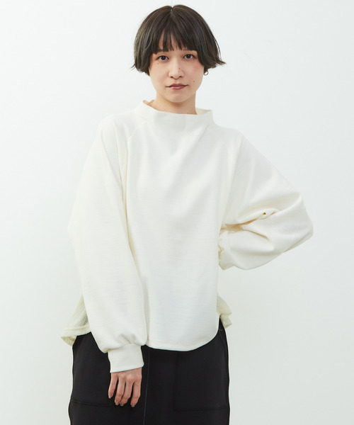 tシャツ 「nota della mano sinistra（ノータ デラ マノ シニストラ）」センター切替スリットBIGトップス レディース Soffitto｜【nota della mano sinistra(ノータ デラ マノ
