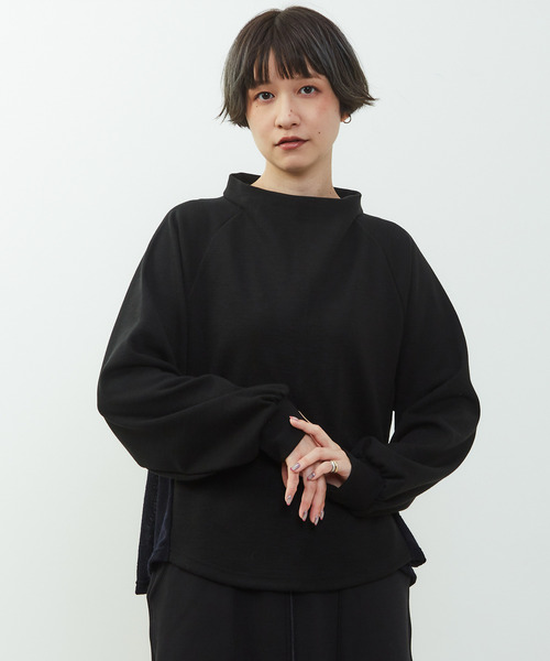 tシャツ 「nota della mano sinistra（ノータ デラ マノ シニストラ）」センター切替スリットBIGトップス レディース nota della mano sinistra tシャツ 「nota sinistra（ノータ