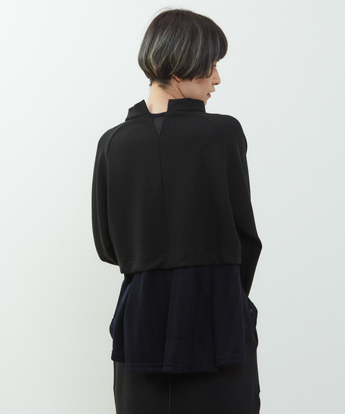 tシャツ 「nota della mano sinistra（ノータ デラ マノ シニストラ）」センター切替スリットBIGトップス レディース soffitto tシャツ 「nota della mano sinistra（ノータ デラ