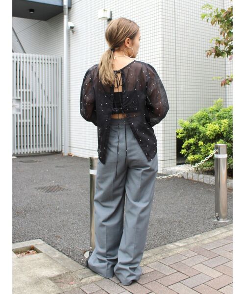 ブラウス シャツ コットンオーガンジー2Wayブラウス レディース_21