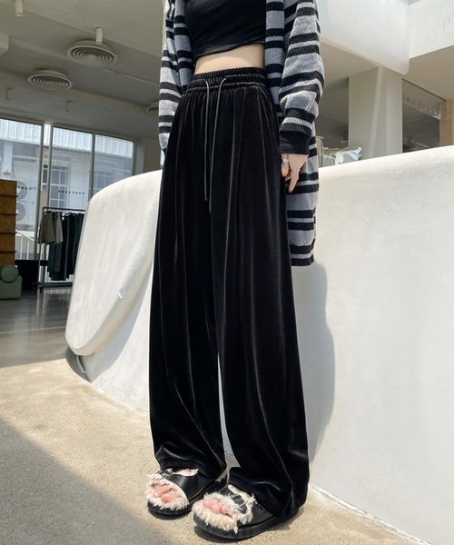 パンツ ベロアワイドパンツ レディース : ZOZOTOWN Yahoo!店 - 通販