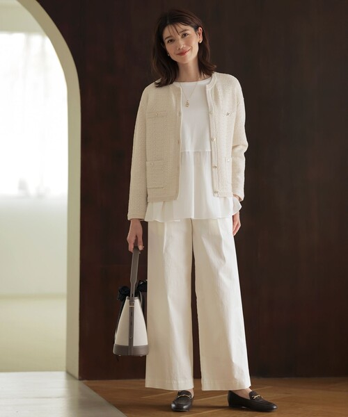 カーディガン 「洗える」DAILY TWEED ニット アウター レディース カーディガン 「洗える」DAILY TWEED ニット アウター