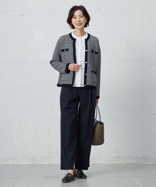 カーディガン 「洗える」DAILY TWEED ニット アウター レディース カーディガン 「洗える」DAILY TWEED ニット アウター