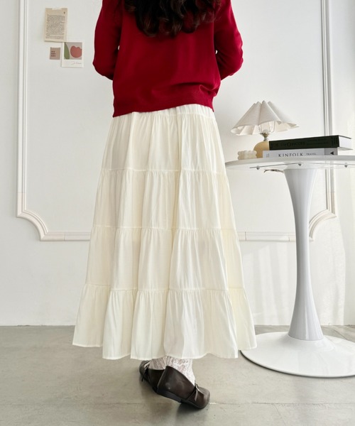 Loueme スカート リボンティアードロングスカート : ZOZOTOWN Yahoo!店