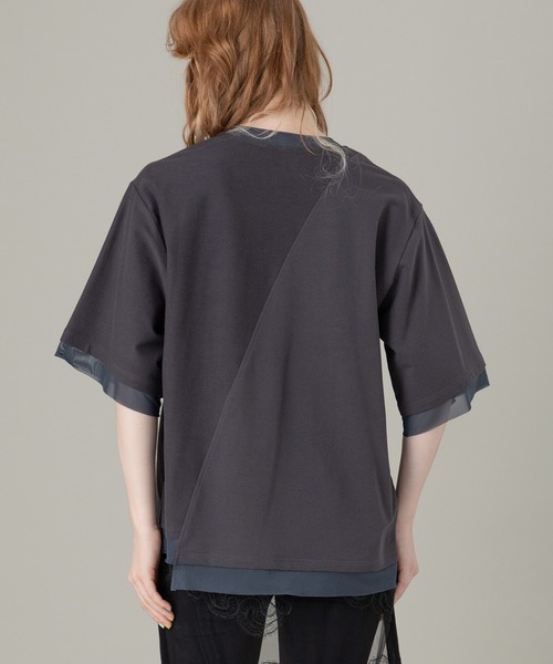 AULA AILA シェルプリントTシャツ オーバーサイズ チュール AULA AILA（アウラ アイラ） tシャツ シェルプリントTシャツ