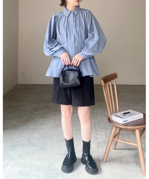 セットアップ ブラウス トップス 長袖 フレア 2colors 3XL/6XL 楽天市場】ブラウス オフィス フレアスリーブ レディース 大きい
