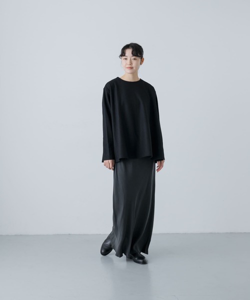 かぐれ『2サイズ展開』キュプラスカート　ブラック　サイズ1 かぐれ｜『2サイズ展開』キュプラスカート | Rakuten Fashion