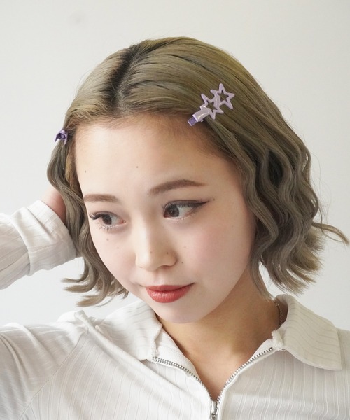 ヘアアクセサリー naaa Port ヘアピン 「 / ポート 」 2個セット キャンディーカラー 星