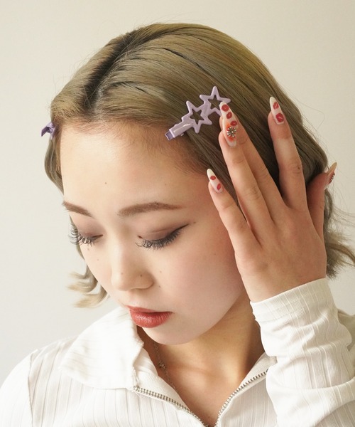 お歳暮 時期 ポート / 「 ヘアピン Port 」 星 キャンディーカラー 2個セット ヘアアクセサリー