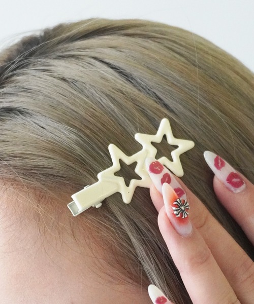 Port ヘアピン 「 / ポート 」 2個セット キャンディーカラー 星