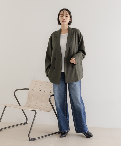 新品タグ付　ローリーズファーム　ホップサックダブルジャケット LOWRYS FARM｜ホップサックダブルジャケット | Rakuten Fashion