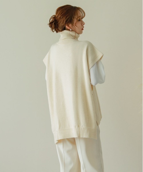 「SUGAR BISKET」 「La-gemme」タートルネックニット フリー グレー レディース_画像2