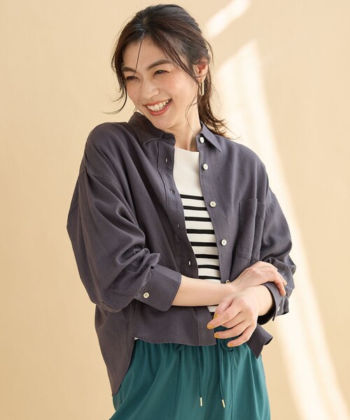 ゴロニャンさま2点☆シップスエニィ リネンブラウス、ウティ リネンバスクシャツ ANY（エニィ） リネンシャツ ブラウス シャツ ヨーロピアンリネン