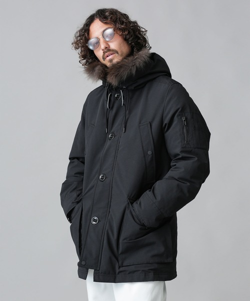 NANO universe（ナノ・ユニバース） ダウンジャケット S ブラック