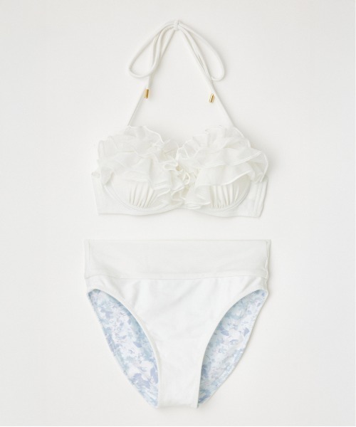 なちゃ♡ rienda 水着　フリル　ビキニ rienda 水着 チュールフリルワイヤーカップビキニ レディース