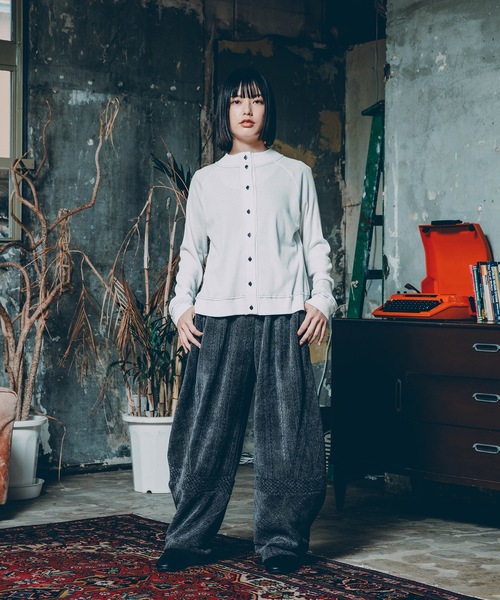 sneeuw（スニュウ） カーディガン ハイネック2wayカーディガン