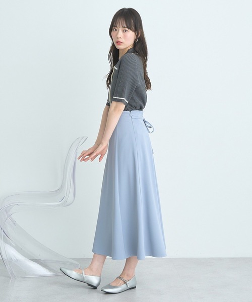 arpege story スカート　新品未使用品　真紅　ウエストリボン　M-14 01_001-120.jpg