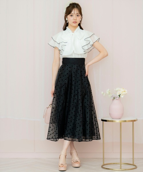 WILLSELECTION（ウィルセレクション） ロング スカート ドット×レース