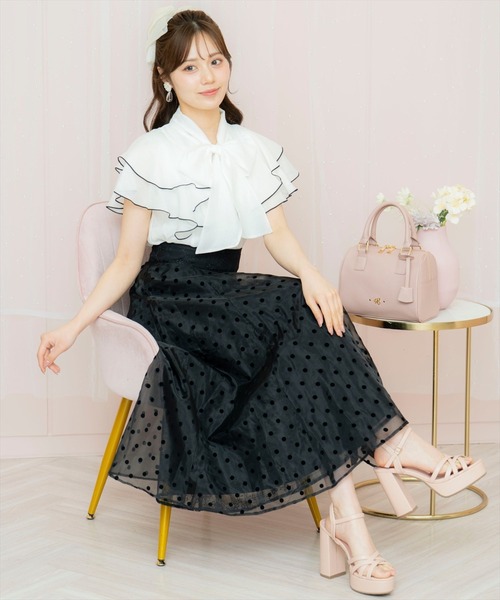 WILLSELECTION（ウィルセレクション） ロング スカート ドット×レース