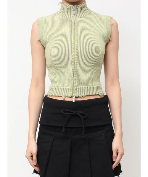 EMODA（エモダ） タンクトップ ノースリーブ プレーティングクラッシュ