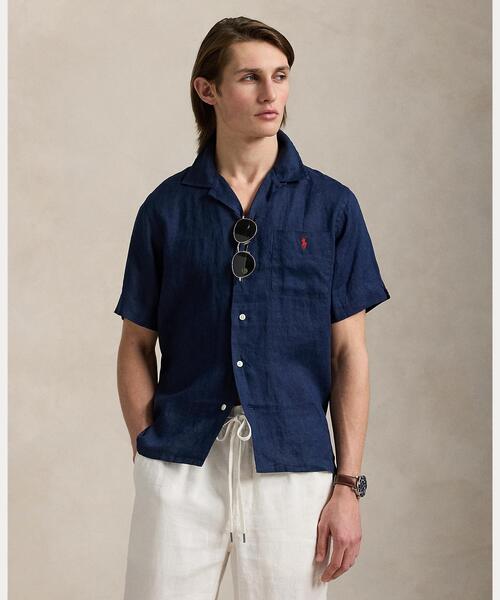 Ralph Lauren クラシック フィット リネン コットン キャンプ POLO RALPH LAUREN シャツ クラシック フィット リネン キャンプ