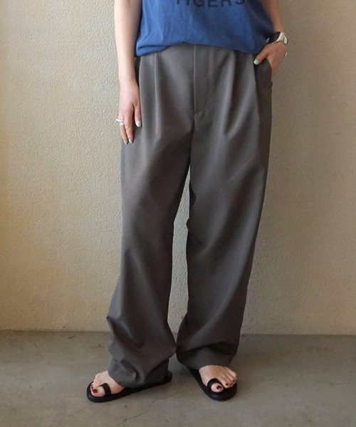 JOURNAL STANDARD LUXE パンツ ウーステッド タックパンツ