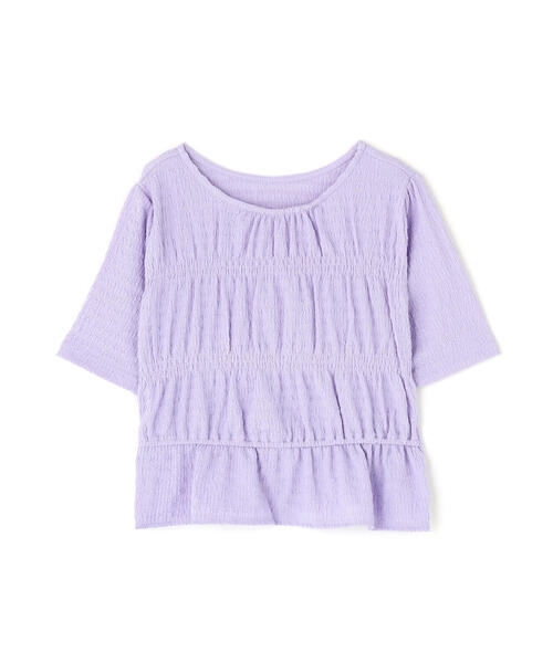tシャツ シャーリングペプラムカットソー半袖 レディース NATURAL BEAUTY BASIC tシャツ シャーリングペプラムカットソー