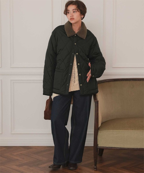 titivate（ティティベイト） ダウンコート ダウンジャケット 配色襟