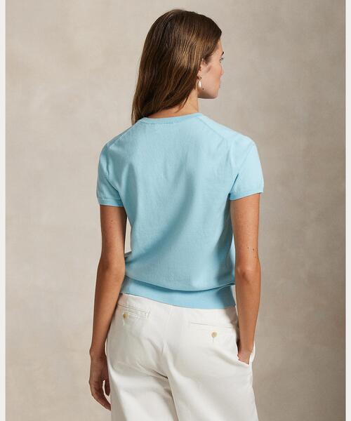 POLO RALPH LAUREN 半袖ニットセーター XS POLO RALPH LAUREN ニット セーター ショートスリーブ クルー