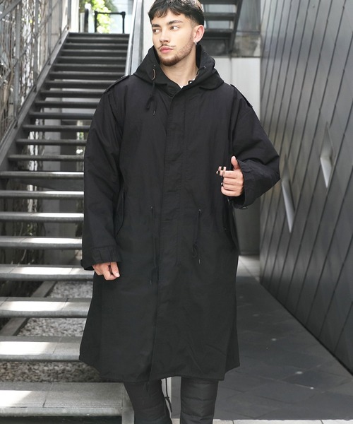 HOUSTON（ヒューストン） モッズコート X-SMALL ブラック メンズ