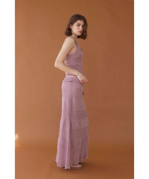 saleストラスブルゴ　アリクアム　イタリア製　スカートセットアップsize38 ALEXIA STAM（アリシアスタン） スカート Knit Maxi Flare Skirt