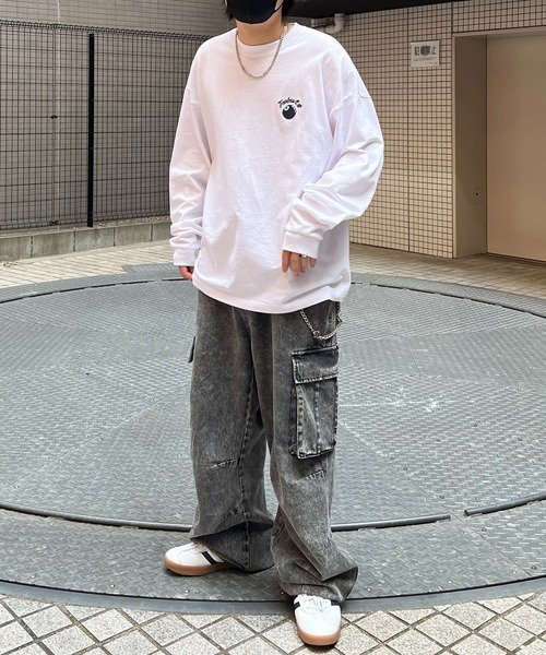 「ILL'S」 長袖Tシャツ L ブラック メンズ