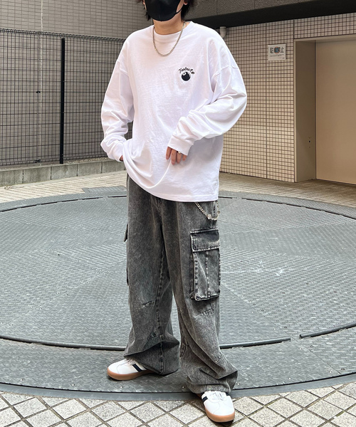 「ILL'S」 長袖Tシャツ L ブラック メンズ