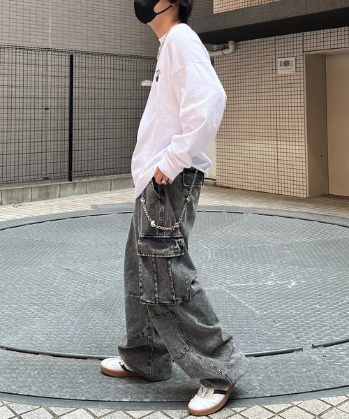 「ILL'S」 長袖Tシャツ L ブラック メンズ