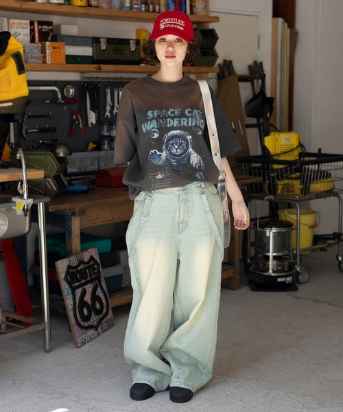 「PBLIM」 半袖Tシャツ LARGE チャコールグレー レディース