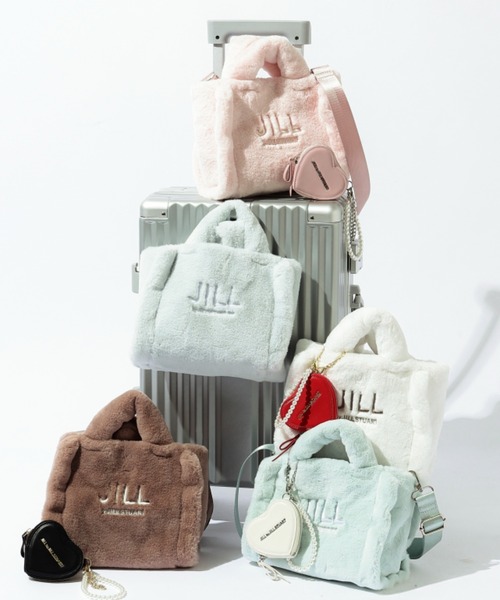 JILLSTUART◆ライトグリーン ソフトレザー シャーリングバッグ リング ショルダーバッグ 【 シュリンクレザー 】バッグ ミニ