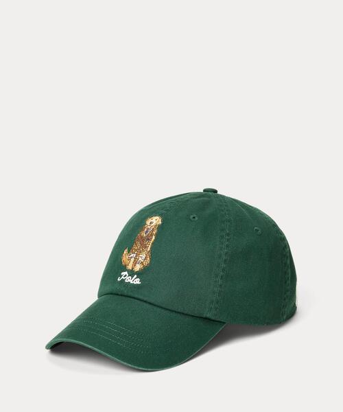 Polo Ralph Lauren 緑色 キャップ 新品タグ付き POLO RALPH LAUREN キャップ 帽子 ドッグエンブロイダリー