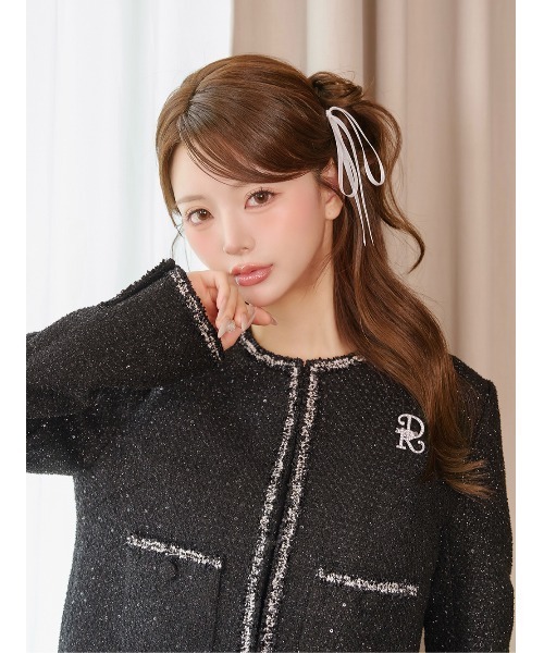 スパンコールツイードジャケット　即日発送 Darich コート アウター スパンコールツイードジャケット レディース