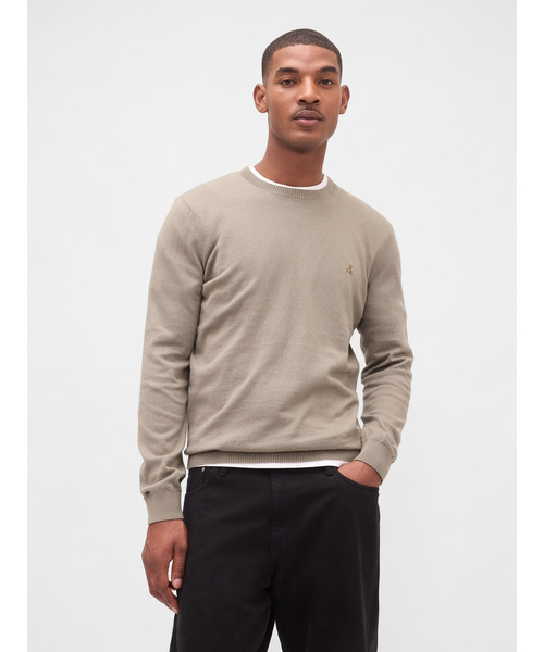 new balancegolf裏地付セータークルーネックマルチカラーロゴ刺繍 new balancegolf裏地付セータークルーネックマルチカラーロゴ刺繍 new