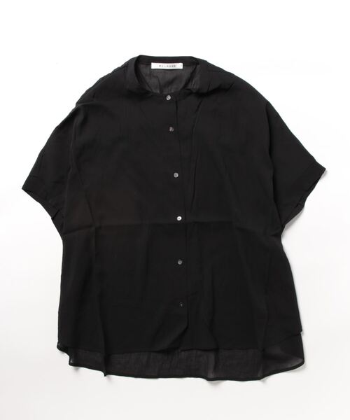 「MELROSE claire」 「MELROSE」半袖ブラウス FREE ブラック レディース_画像3