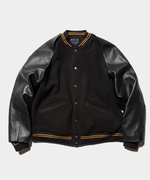 meanswhile（ミーンズワイル） スタジャン Retro Fleece Melton