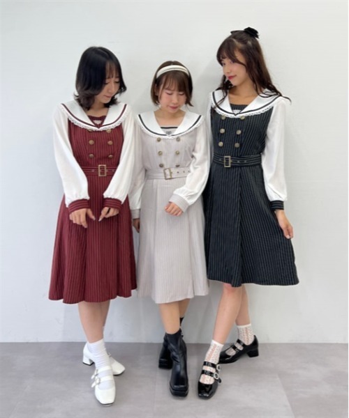 axes femme POETIQUE 長袖ワンピース MEDIUM ブラック レディース