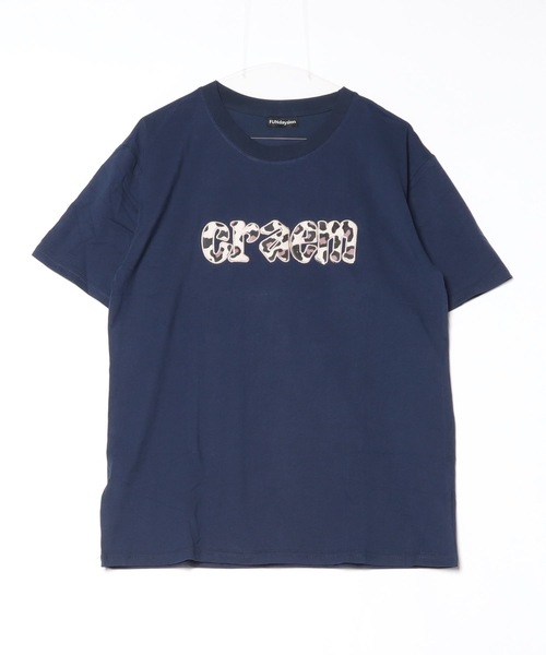 FUNdaysion tシャツ 半袖 ヒョウ柄刺繍オーバーサイズ半袖Tシャツ