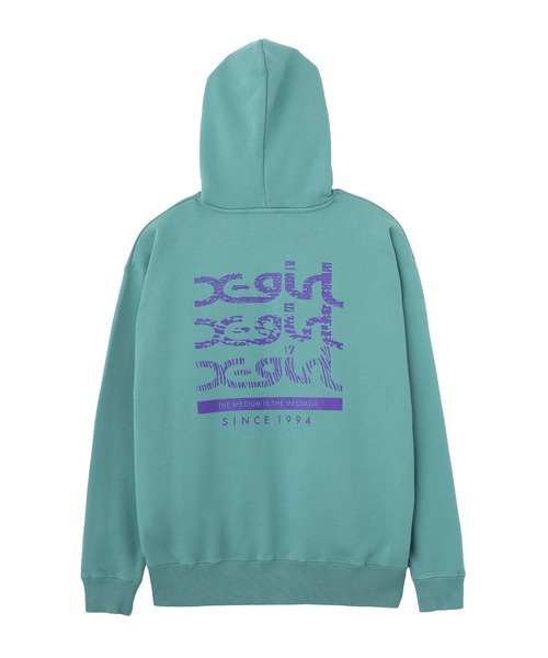 新品　X-girl MILLS SWEAT HOOD エックスガール　パーカー X-girl（エックスガール） パーカー GEOMETRIC MILLS LOGO SWEAT