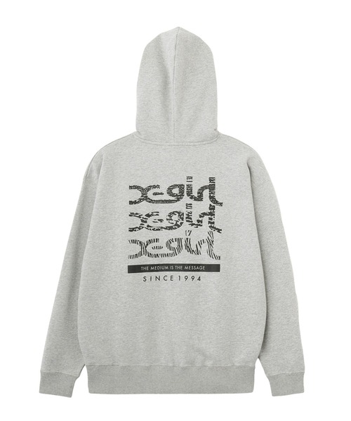 新品　X-girl MILLS SWEAT HOOD エックスガール　パーカー セール】MILLS LOGO LAYERED PATCH SWEAT HOODIE（パーカー）｜X-girl