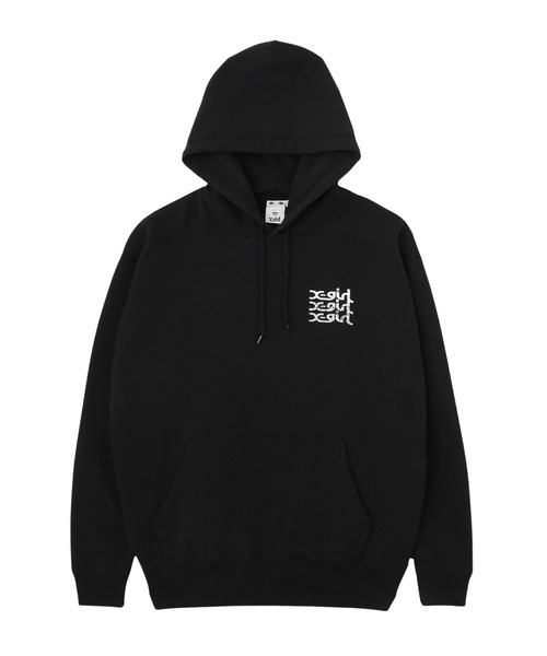 X-girl（エックスガール） パーカー GEOMETRIC MILLS LOGO SWEAT