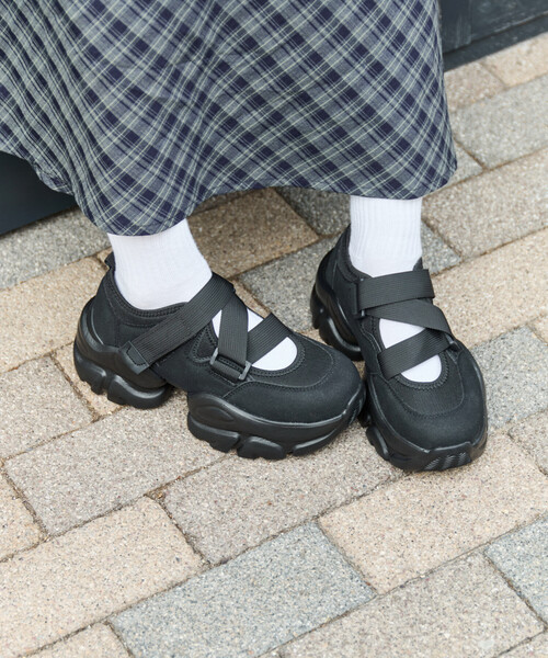 スニーカー 限定展開　厚底 クロス ベルト スニーカー レディース | FREAK'S STORE | 07