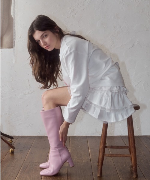 mieya mieya ブーツ 「mieya mieya」melt pink long boots/メルト
